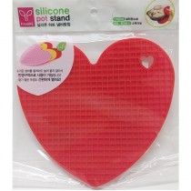 실리콘 하트 냄비받침(레드)